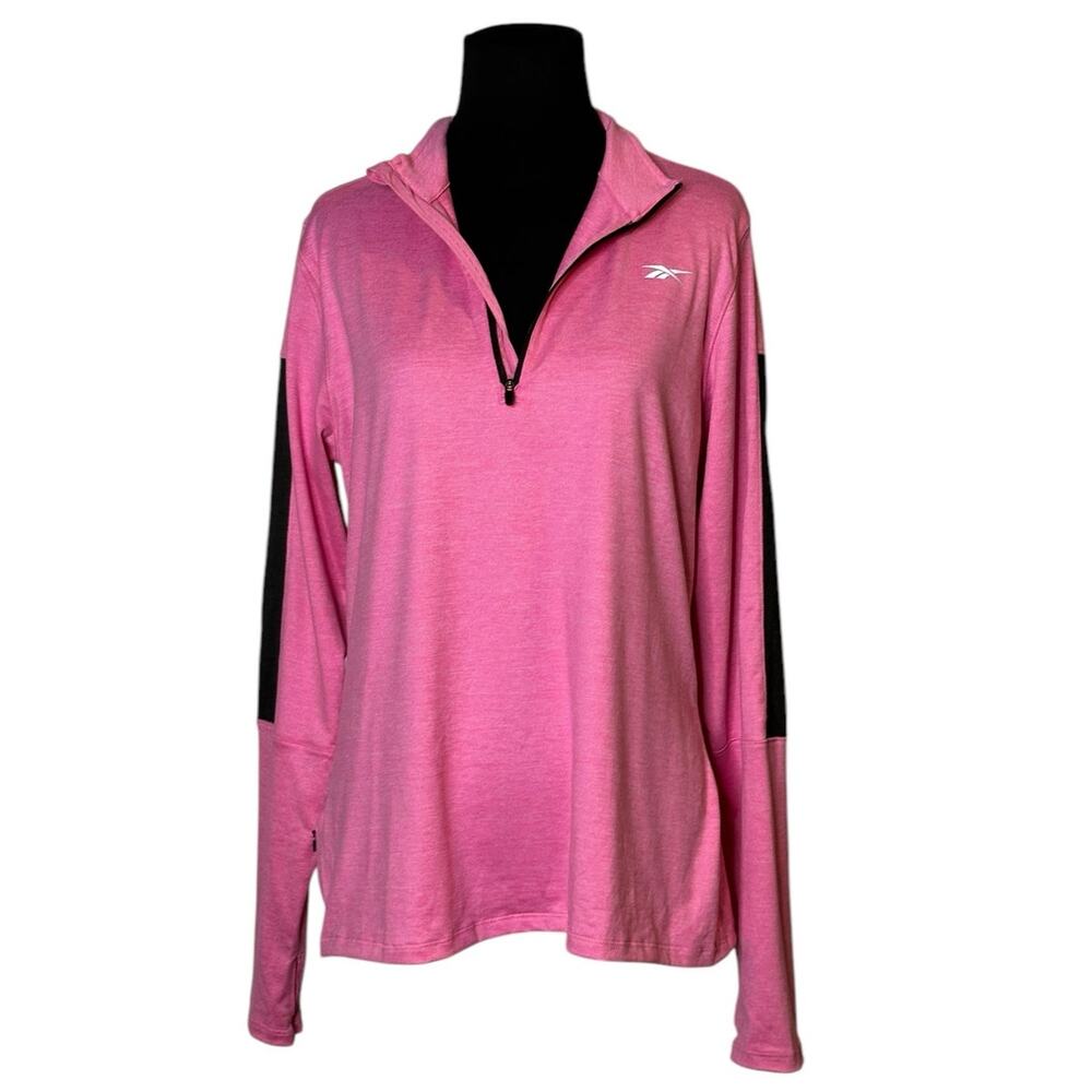 Reebok pink long sleeves pullover top size Large